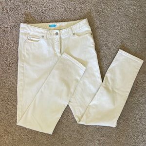 J. McLaughlin white soft jeans. Very comfortable and go with everything